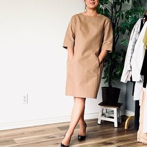 SOFIE D'HOORE Round-neck Cotton Midi Dress